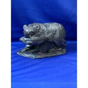 Vanstone Bear with Fish in Mouth Canada Sculpture